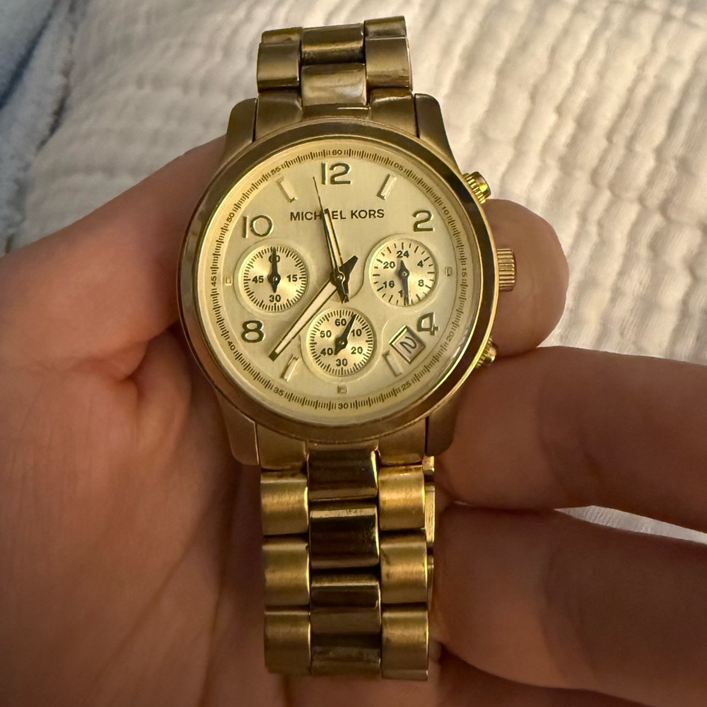 Michael Kors Gold-Tone Chronograph Watch